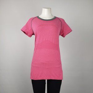 Lululemon Pink & Grey Swiftly Tech Short Sleeved Crew Size 12